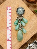 The Misty Drops - Enamelled Oxidised Earrings