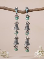 The Marine Carillons - Enamelled Oxidised Earrings