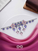 The Indigo Blush - Enamelled Oxidised Neckpiece