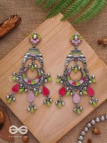 The Brilliant Paradise - Enamelled Oxidised Earrings