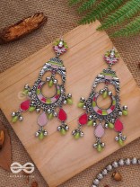 The Brilliant Paradise - Enamelled Oxidised Earrings