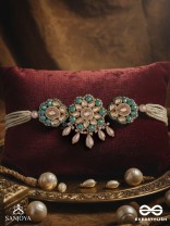 Maugdhya - The Treasured Innocence - Beads, Pearl Drops, Polki And Kundan Finished Hand Embroidered Choker Neckpiece