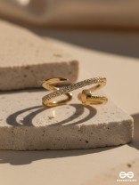 The Medusa'S Crown - Cubic Zirconia Golden Ring (Adjustable)