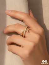 The Medusa'S Crown - Cubic Zirconia Golden Ring (Adjustable)