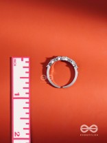 The Sacred Crown - Silver Cubic Zirconia Ring (Adjustable)