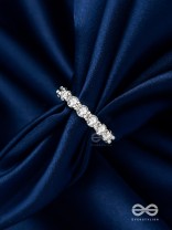 The Shiny Tales - Silver Cubic Zirconia Ring (Adjustable)