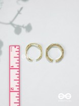 Midas Treasures - Golden Cubic Zirconia Rings (Set Of 2 Adjustable)