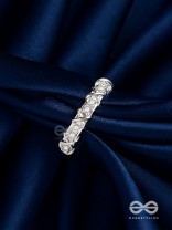 The Winter Frost - Silver Cubic Zirconia Ring (Adjustable)