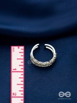 The Jewel Frost - Silver Cubic Zirconia Ring (Adjustable)