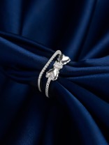 The Bow-Tiful Bliss - Silver Cubic Zirconia Ring