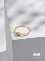 The Rare Lustre - Golden Cubic Zirconia Ring 