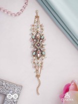 Maṇisutram-String of Gems-Regal Bracelet featuring pastel Stones & Beads.