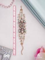 Maṇisutram-String of Gems-Regal Bracelet featuring pastel Stones & Beads.