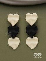 Yin Yang Hearts- Two-Tone Love Earrings