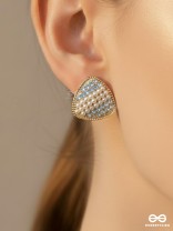 Gleaming Domes - Luxe Crystal Earrings