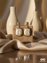Liquid Gold- Modern Framed Earrings