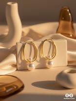 Pearl Orbit- Pearl Hoop Detachable Earrings