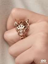 HEAR ME ROAR - 18K GOLD PLATED ANTI-TARNISH LEOPARD RING