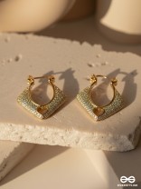 LUNA BLOOM - 18K GOLD PLATED ANTI-TARNISH STATEMENT DAINTY STUDS INLAID WITH CUBIC ZICRONIA STONES