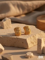 GILDED MESH- 18K GOLD PLATED ANTI-TARNISH LUXURY TEXTURED EARRINGS