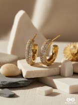 SPHERICAL MIRACLE - 18K GOLD PLATED ANTI-TARNISH LUXURY EARRINGS INLAID WITH CUBIC ZICRONIA STONES