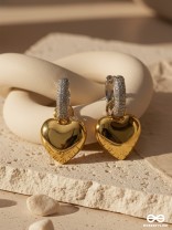 HEART GLOW - DUAL-PLATED ANTI-TARNISH HEART SHAPED LUXURY GOLDEN EARRINGS