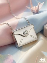 LOCKET OF LOVE - LETTER SHAPED ANTI-TARNISH SILVER PLATED PENDANT WITH ENGRAVING 