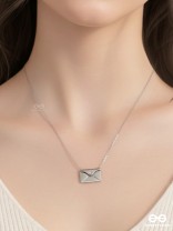 LOCKET OF LOVE - LETTER SHAPED ANTI-TARNISH SILVER PLATED PENDANT WITH ENGRAVING 