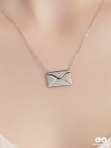 LOCKET OF LOVE - LETTER SHAPED ANTI-TARNISH SILVER PLATED PENDANT WITH ENGRAVING 