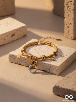 PANTHER LINK - 18K GOLD PLATED ANTI-TARNISH STATEMENT TEXTURED LUXURY CHARM BRACELET