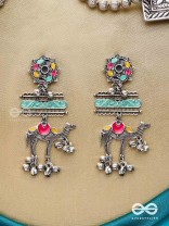 Camel’s Melody- Oxidized Camel motif earrings