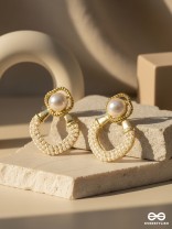 Celestial Pearls- Elegant pearl earrings