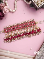 GULABI DHARA – SUHANA KHAN INSPIRED NECKPIECE FEATURING KUNDAN, RED GEMSTONES AND PEARLS
