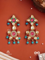 RANG TARANGINI – JAHNVI KAPOOR INSPIRED EARRINGS WITH COLORFUL BEADS, STONES, PEARLS AND INTRICATE DESIGN
