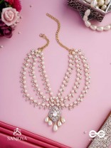 SHWETAPUSHPA– SHLOKA AMBANI INSPIRED NECKPIECE WITH SILVER ACCENTS, CZ STONES AND PEARLS