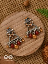 DESERT BLOOM- EARTHY-HUED STATEMENT EAR JACKETS