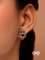 DESERT BLOOM- EARTHY-HUED STATEMENT EAR JACKETS