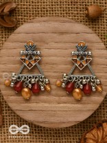 DESERT BLOOM- EARTHY-HUED STATEMENT EAR JACKETS