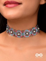 LOTUS DREAM- VIBRANT ENAMELED TRIBAL CHOKER