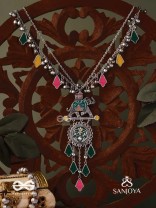 NOMAD SPIRIT – COLORFUL TRIBAL STATEMENT NECKLACE