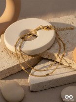 GOLDEN HARMONY - STAINLESS STEEL ANTI-TARNISH DOUBLE CHAIN BRACELET