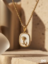 REFRESHING ROSE - STAINLESS STEEL ANTI-TARNISH ROSE ENGRAVED NECKLACE