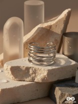 REALM OF INFINITY - STAINLESS STEEL SILVER PLATED HYPOALLERGENIC AND ANTI-TARNISH RING