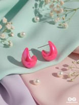 PINK GLOSS GLAZE- BOLD, GLOSSY, AND FUNKY STATEMENT STUDS
