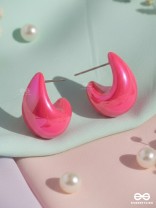 PINK GLOSS GLAZE- BOLD, GLOSSY, AND FUNKY STATEMENT STUDS