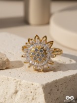 DAISY SPARK -  ANXIETY SPINNING RING INLAID WITH CUBIC ZICRONIA STONES