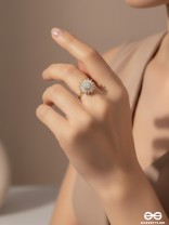 DAISY SPARK -  ANXIETY SPINNING RING INLAID WITH CUBIC ZICRONIA STONES