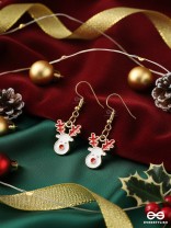MERRY ANTLERS - CHRISTMAS INSPIRED REINDEER EARRINGS WITH ENAMEL