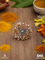 RANGVATI - FULL OF COLORS - EXQUISITE MULTI-HUED RING WITH PEARL AND CRYSTAL EMBELLISHMENTS