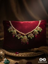 TARUNYA - YOUTHFUL CHARM - ELEGANT KUNDAN NECKLACE WITH ENAMEL ACCENTS AND COLORFUL BEADS